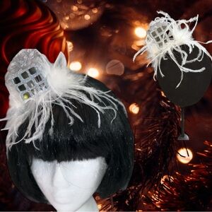 Christmas Headband, Mirror Present Headband, party Fascinator/Hat, birthday gift